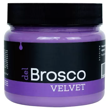 краска акриловая DEL BROSCO Velvet интерьерная 0,4л фиолетовая, арт.2515186