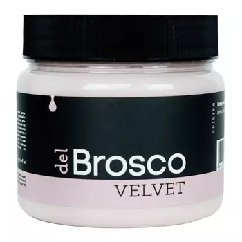 краска акриловая DEL BROSCO Velvet интерьерная 0,4л розовая, арт.2515158