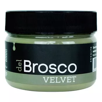 краска акриловая DEL BROSCO Velvet интерьерная 0,25л зеленая, арт.2504170