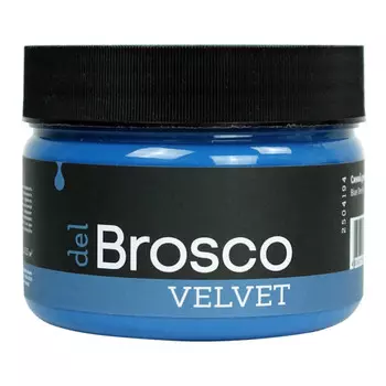 краска акриловая DEL BROSCO Velvet интерьерная 0,25л синяя, арт.2504194
