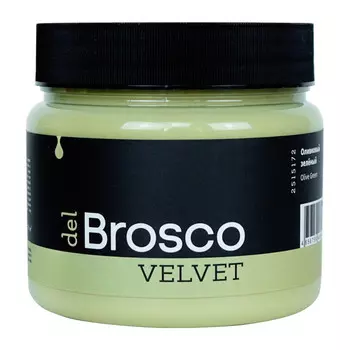 краска акриловая DEL BROSCO Velvet интерьерная 0,4л зеленая, арт.2515172