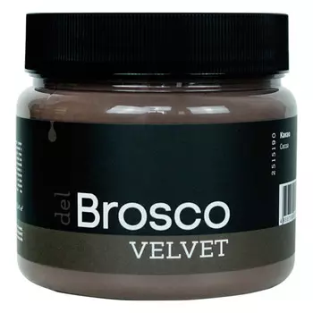 краска акриловая DEL BROSCO Velvet интерьерная 0,4л коричневая, арт.2515190