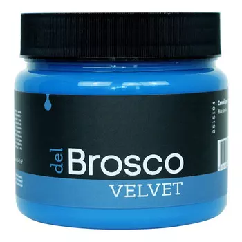 краска акриловая DEL BROSCO Velvet интерьерная 0,4л синяя, арт.2515194