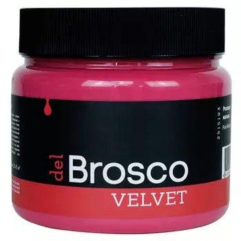 краска акриловая DEL BROSCO Velvet интерьерная 0,4л розовая, арт.2515193