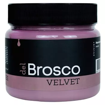 краска акриловая DEL BROSCO Velvet интерьерная 0,4л фиолетовая, арт.2515197