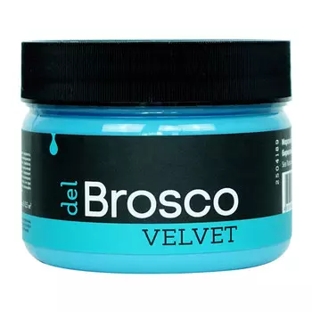 краска акриловая DEL BROSCO Velvet интерьерная 0,25л голубая, арт.2504189
