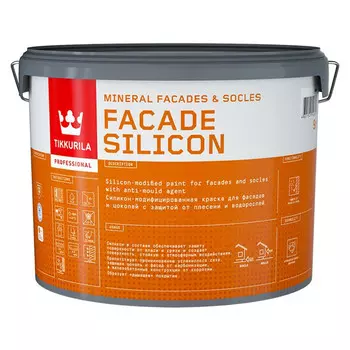 краска акриловая фасадная TIKKURILA Facade Silicon база C 9л бесцветная, арт.700011480