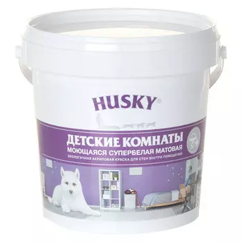 краска акриловая HUSKY для детских комнат 0,9л база А, арт.28160
