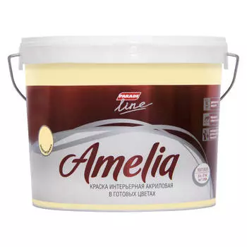 краска акриловая PARADE Amelia для стен и потолков 5л золотой песок, арт.8300059