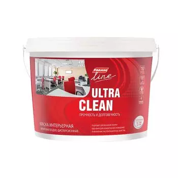 Краска для стен и потолков латексная Parade Ultra Clean, база под колеровку, 9 л