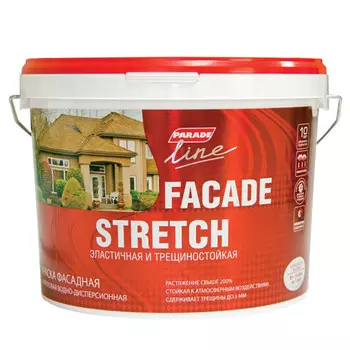 Краска фасадная трещиностойкая Parade Facade Stretch, 9 л