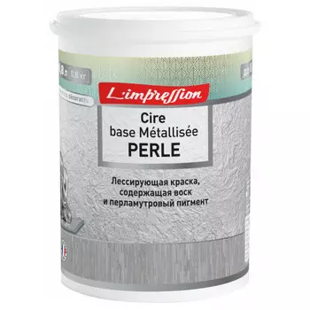 краска лессирующая LIMPRESSION Cire base metallisee Perle 0,8л, арт. 150-426