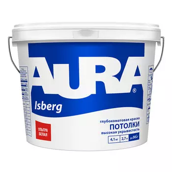 краска в/д AURA ISBERG для потолков 2,7л, арт.4607003914585