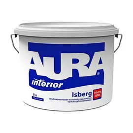 краска в/д AURA ISBERG для потолков 9л, арт.4607003914592