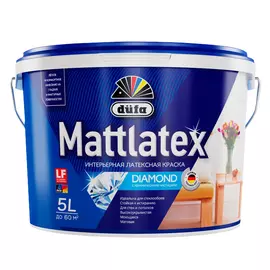 краска в/д DUFA Mattlatex для стен и потолков 5л белая, арт.Н0000000248