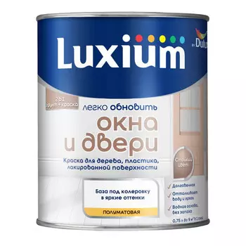краска в/д DULUX Окна и Двери база BW 0,75л белая, арт.5327289