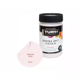 краска в/д TURY SW-7 Colour моющ. для стен и потолка нежн. роза 0,4кг, арт.КрВДSW70,4НР