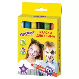 краски для грима 6цв ЮНЛАНДИЯ 56мл смываются водой