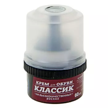 крем для обуви Радуга Классик, 50 г, с губкой, черный