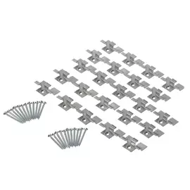 крепеж для террасной доски ДПК, скрытый, нержавеющая сталь, 23 шт