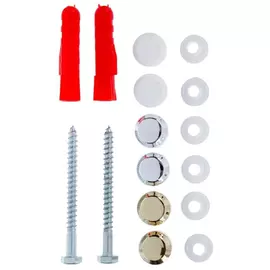 крепление для унитаза, белое, хром, золото, 6х70 мм, 2 шт