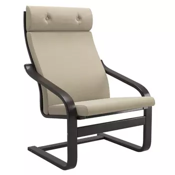 кресло Бамбл 680х800х1030мм рогожка венге/бежевое