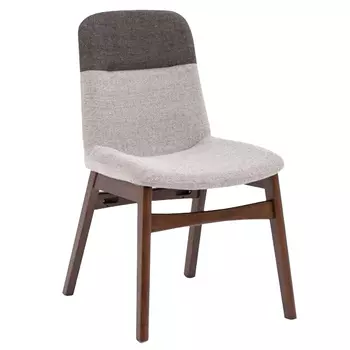 кресло BANGI 535х470х875мм серое ткань/массив гевеи