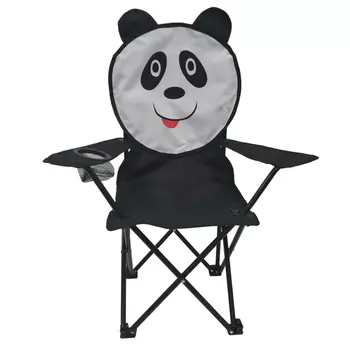 кресло детское складное Панда 590х360х635мм черное