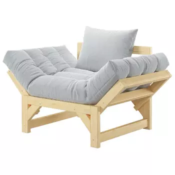 кресло Европа-2 800х740х680мм рогожка дерево/светло-серое