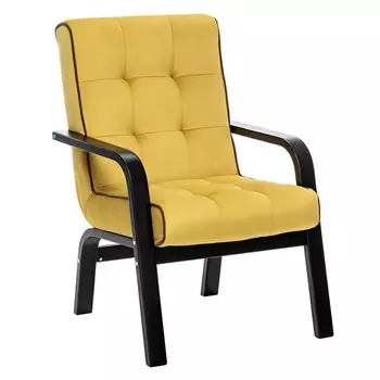 кресло Leset Модена 660х800х960мм коричневый/желтый