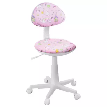 кресло офисное Логика 525х590х795(935)мм детское единорожки