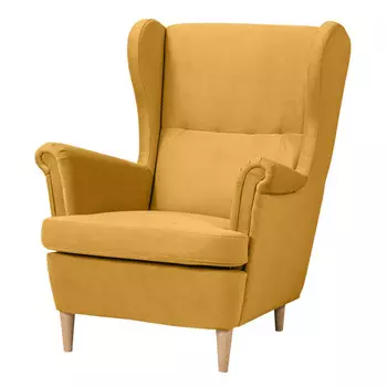 кресло Нильс 820х960х1010мм велюр желтое