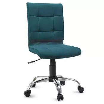 кресло офисное Алекс 600x6100x890мм ткань бирюзовый/хром