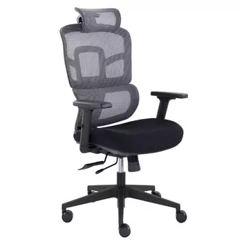 кресло офисное Киото М-250 серый/черный сетка/ткань