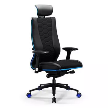 кресло офисное Samurai B2-62D черный/синий экокожа/сетка/пластик