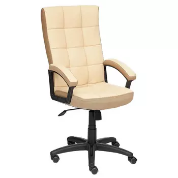 кресло офисное TRENDY кож.зам/ткань бежевый/бронз