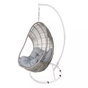 кресло садовое подвесное сталь/искусственный ротанг 105х195х105см
