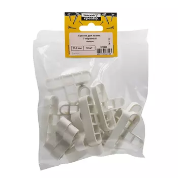 крестик для кафельной плитки Т-образный нейлон 15,0мм 12шт