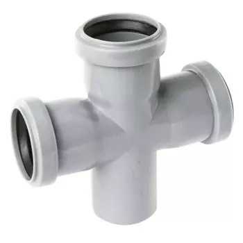 крестовина одноплоск для внутренней канализации TEBO 50х50мм 87,5гр