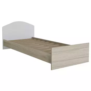 кровать 2050х980х730мм ЛДСП дуб устричный/сатин