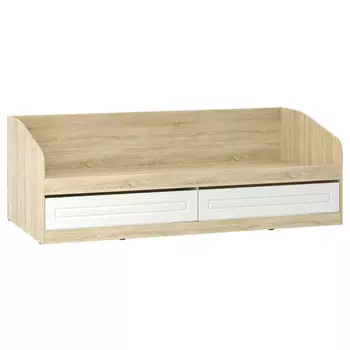 кровать Оливия 2042х946х700мм белое дерево/дуб сонома