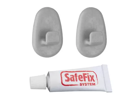 крючки набор METALTEX 2 шт клей серый