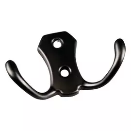 крючок 2-х рожковый BRANTE ЦАМ чёрный