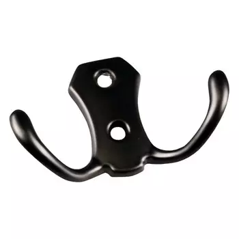 крючок 2-х рожковый BRANTE ЦАМ чёрный