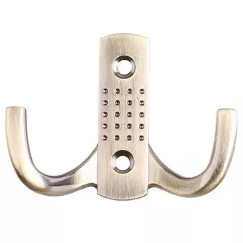 крючок 2-х рожковый бронза