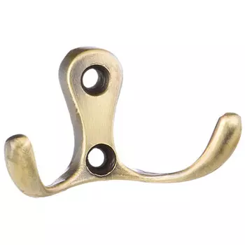 крючок 2-х рожковый ЦАМ, бронза