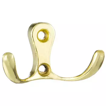 крючок 2-х рожковый ЦАМ, золото, код 1000831405