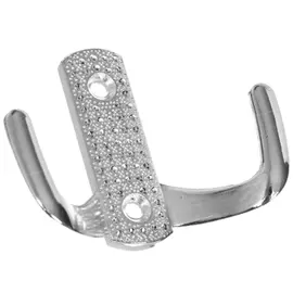 крючок 2-х рожковый цинк сплав, хром