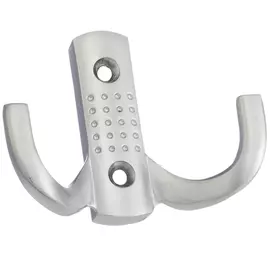 крючок 2-х рожковый, сталь, матовый хром, многоточие