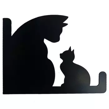 крючок декоративный садовый Кошка с котенком
